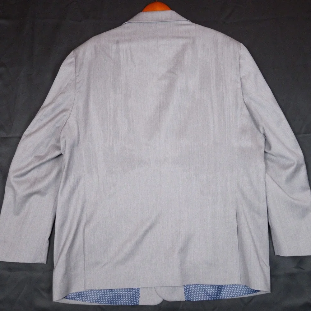 Paul Fredrick Blazer Mens 52L Grey Wool Professional Classic Fit